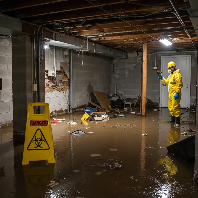 Flooded Basement Electrical Hazard in Choccolocco, AL Property